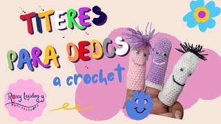 TITERES PARA DEDOS TEJIDOS A CROCHET [upl. by Anet]