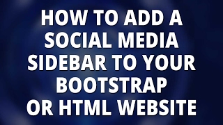 Bootstrap  Add a Social Media Share Sidebar To Your Bootstrap or HTML Website [upl. by Vladamir]