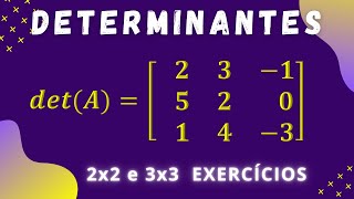 🔴 Saiba como calcular DETERMINANTE de MATRIZ em apenas 7 minutos EXERCÍCIOS RESOLVIDOS 2x2 e 3x3 [upl. by River]