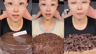 Chocolate cake ASMR eating 🎂🥧asmr food mukbang [upl. by Ennovyahs]