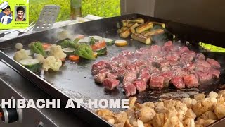 Hibachi At Home on the Grill Blackstone Grill [upl. by Pyne]