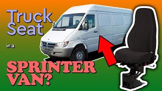 Install a trucker air ride seat in sprinter van [upl. by Odeen]