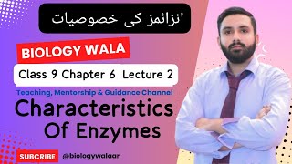 Class 9  Chapter 6  Lecture 2 Topic Characteristics of Enzymes  Abdur Rehman [upl. by Nitram521]