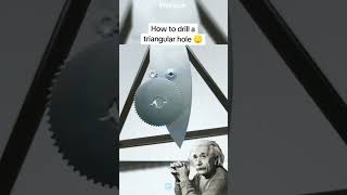 Science Gyan 🌐🔬 Albert Einstein How to drill a triangle hole shorts physics science sigma [upl. by Seadon622]