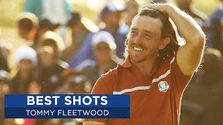 Tommy Fleetwoods Best 2018 Ryder Cup Shots [upl. by Neelahs]