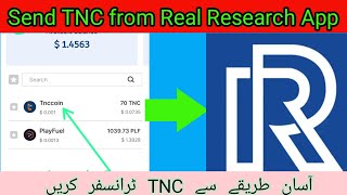 How to send tnc in Realresearch  How to Transfer TNC in realresearch app [upl. by Wiggins924]