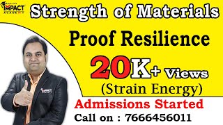 Proof Resilience  Strain Energy  Strength of Materials  Impact Academy zafarsir freeengineering [upl. by Wamsley218]