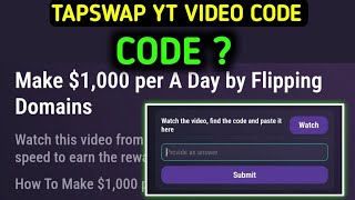 Make 1000 Per per a day by flipping domains  Tapswap Code  How To Make 1000 per A Day by Flip [upl. by Silda728]