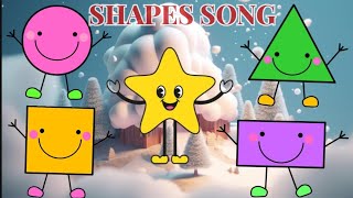 The Shapes SongTriangle Rectangle Rhymes Learn Shape Shapes for toddlers nursery rhymesCL Kids [upl. by Ronalda]