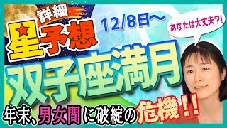 双子座満月🌕男女間に破綻の【危機】⁉️年末、夫、妻、パートナーとの【火花】を避けるために必見‼️ [upl. by Cindelyn]