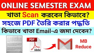 How to make pdf file in mobile for online exam  How to submit online exam paper in PDF format 2022 [upl. by Crudden735]