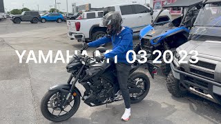 YAMAHA MT 03 2023 RIDE HOME FROM DEALER [upl. by Arielle]