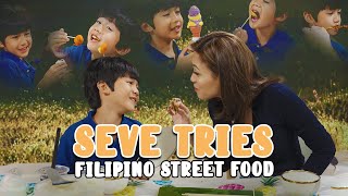 Seve Tries Filipino Street Food  Toni Gonzaga [upl. by Amitak]