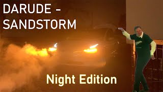 DARUDE  SANDSTORM  Tesla Model 3 amp Y Christmas Lightshow Dance Night Version [upl. by Merralee307]