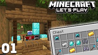 Minecraft Lets Play  Ep 1 WERE SO BACK Minecraft 121 [upl. by Werdma]