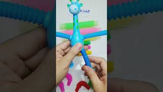 deer and sound tube 🎨🦒🎨 relaxingvideos satisfyingpop kidstoys [upl. by Mauralia]