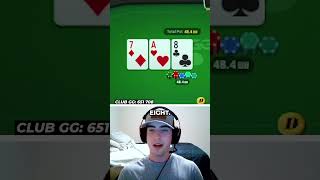 4 Bet Pot Heads Up With AK poker clubgg pokeronline ggpoker casino gaming gambling shorts [upl. by Oirtemed30]