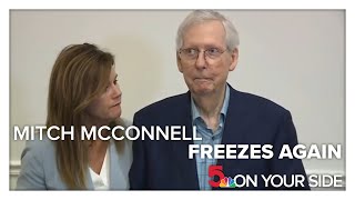 Raw Video Mitch McConnell freezes again during Kentucky press conference [upl. by Edin745]