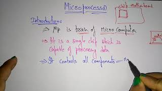 Microprocessor  Introduction  MPC  Lec1  Bhanu Priya [upl. by Andel202]