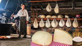 Sensational Cheese Making Process on Old Fashioned Farm From Romania [upl. by Atsillac]