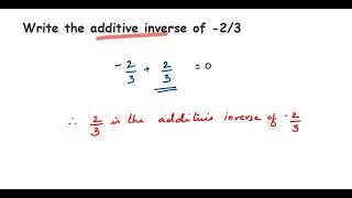 Write the additive inverse of 23  how to find additive inverse [upl. by Naes]