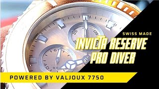 Reviewing Invictas Reserve Pro Diver wValjoux 7750 [upl. by Mahgirb458]