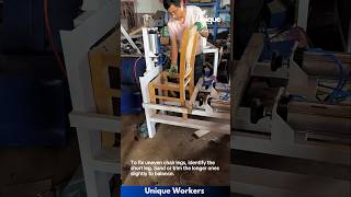 The process of correcting chair legs  The workers do their job perfectly  machine shorts [upl. by Dlanger528]