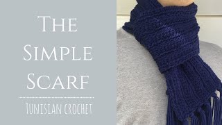 The Simple Scarf Tunisian Crochet [upl. by Sarazen185]