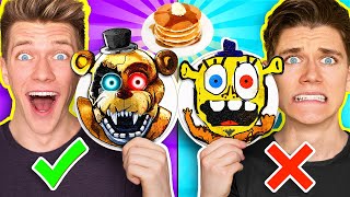 Minecraft NOOB vs PRO Pancake Art Challenge How To Make Five Nights at Freddy’s vs Rainbow Friends [upl. by Aynik220]