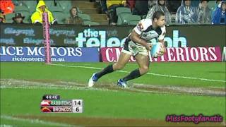 Brisbane Broncos v Rabbitohs  crazy wet weather footy [upl. by Assela406]