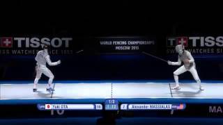 Ota vs MassialasMoscow 2015 world Championship mens foil final [upl. by Manouch]