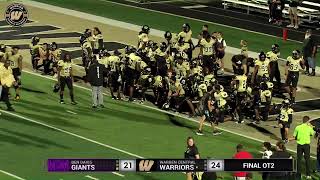 WSN Football Gotw Warren Central Warriors Vs Ben Davis Giants [upl. by Kaufmann289]