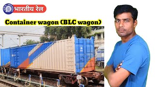 Container wagon  BLC wagon  types of container wagon  Indian railways [upl. by Supple]