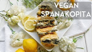 VEGAN Spanakopita Spinach Pie  Plantifully Based [upl. by Conan]