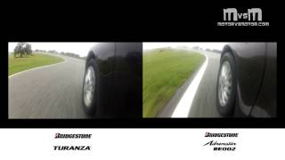 Prueba Bridgestone Turanza vs Bridgestone Potenza Adrenalin R002 Test Ascari en Pista 2013 [upl. by Releyks]