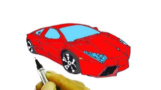 Mashina rasmini chizish Lamborghini Сурет салып уйрену How to draw Lamborghini [upl. by Rabma]