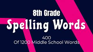 8th Grade Spelling Words with Meaning [upl. by Tur440]