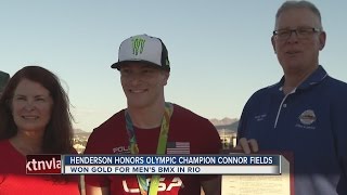 Henderson honors Olympic gold medalist Connor Fields [upl. by Qidas274]