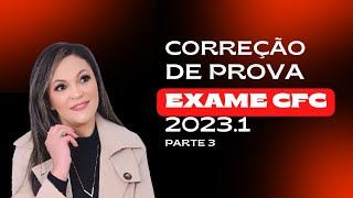 Correção da prova  Exame CFC 20231 [upl. by Victory]