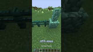 how to build PRISMARINE and WARPED WOOD WALL update 121 shorts minecraftbuilds minecraft [upl. by Ennairb]