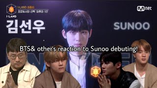 English subtitle BTS amp others reaction to ENHYPENs Sunoo debuting [upl. by Miof Mela]