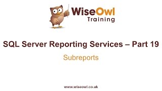 Reporting Services SSRS Part 19  Subreports [upl. by Annyahs]