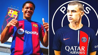 NEW TRANSFERS in TOP FOOTBALL 😱 VITOR ROQUE at BARCELONA  MOSCARDO to PSG  RAPHINHA to ARSENAL [upl. by Ioyal355]