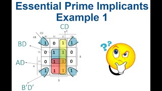 30 Prime Implicant and Essential Prime Implicants  Example 1 [upl. by Eirrod]