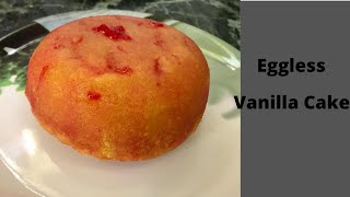 Eggless Vanilla CakeVanilla Sponge CakeHomemade Cake [upl. by Reisman]