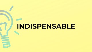 What is the meaning of the word INDISPENSABLE [upl. by Frida]