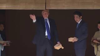 Trump’s Japan visit includes formalities and fish [upl. by Aner84]