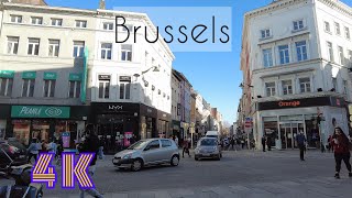 Belgium Brussels  Porte de Namur Ixelles  Belgique Bruxelles  Centre de la ville  4K [upl. by Hteik]