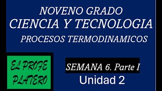 SEMANA 6 NOVENO GRADO CIENCIA Y TECNOLOGÍA PROCESOS TERMODINÁMICOS PARTE I [upl. by Zampardi]