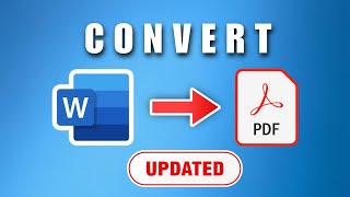 How To Convert Microsoft Word To PDF 2025  Word To PDF Conversion [upl. by Pattin]